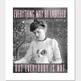 Edith Wharton portrait and quote: Everything may be labelled- but everybody is not Posters and Art